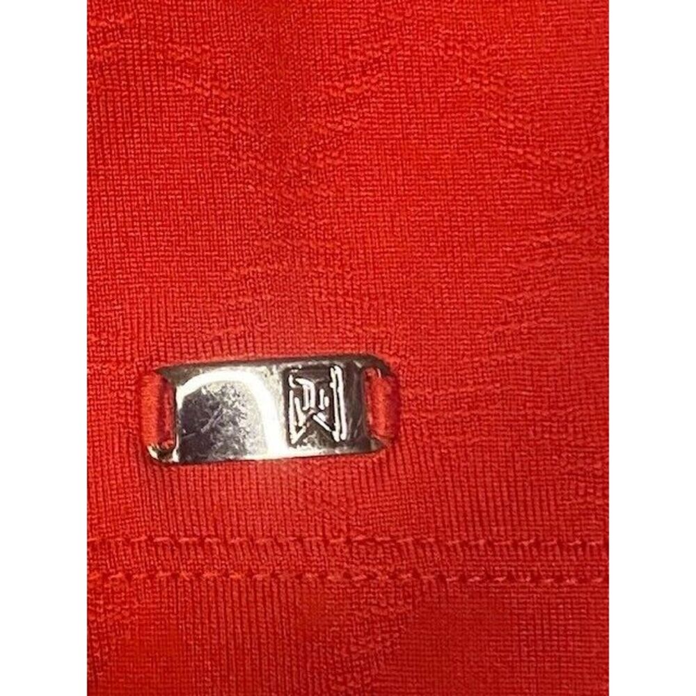 TIGER WOODS COLLECTION Men's Golf Polo Shirt MEDIUM SOLID RED dri-fit - Picture 6 of 12